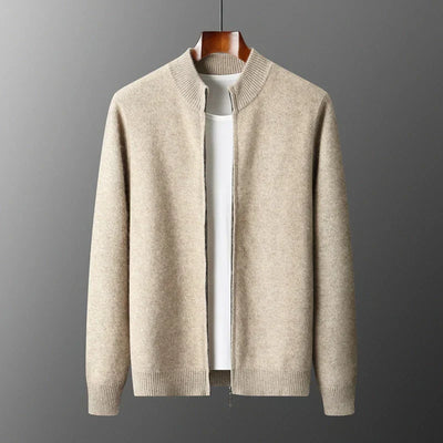 Old Money Men's Cashmere Zip Jacket