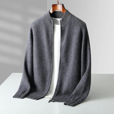 Old Money Men's Cashmere Zip Jacket