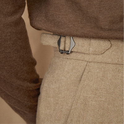 Shiny Wool Trousers